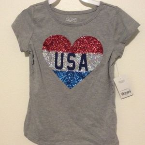 Toddler Kids Red, White, Blue T-shirt